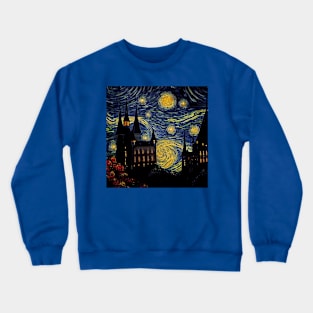 Starry Night Wizarding School Van Gogh Crewneck Sweatshirt